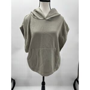 Fabletics Year-Round Terry Sleeveless Hooded Sweatshirt Women's Large‎ Taupe